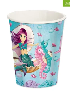 8er-Set: Party-Becher "Coralie" in Hellblau/ Rosa