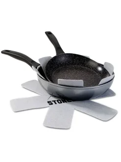 2er-Set: Pfannenschützer in Grau - Ø 38 cm