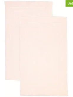 2er-Set: Premium-Badvorleger in Rosa - (L)100 x (B)60 cm