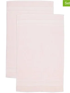 2er-Set: Premium-Badvorleger in Rosa - (L)100 x (B)60 cm
