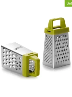 2er-Set: Reiben in Silber/ Khaki - (H)7 cm