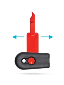 2er-Set: Reinigungsschaber ''Cleana'' in Rot/ Blau - (L)12,7 x (B)3,5 cm