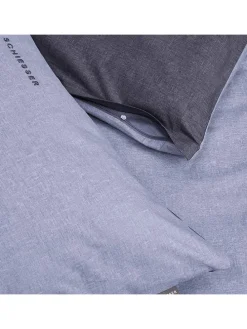 2er-Set: Renforcé-Kissenhüllen in Lila