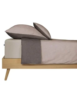 2er-Set: Renforcé-Kissenhüllen in Beige