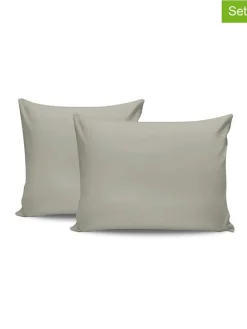 2er-Set: Renforcè-Kissenhüllen in Grün