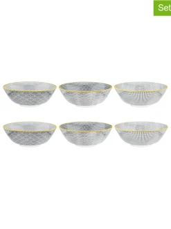 6er-Set: Salatschalen "Eclipse" in Grau - Ø 21 cm