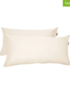 2er-Set: Satin-Kissenhüllen "Ella" in Creme