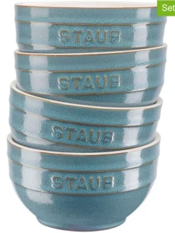 4er-Set: Schalen ''Staub'' in Blau - Ø 14 cm