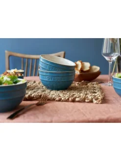 4er-Set: Schalen ''Staub'' in Blau - Ø 14 cm