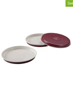 4er-Set: Schichtkuchen-Backformen in Dunkelrot- Ø 17 cm