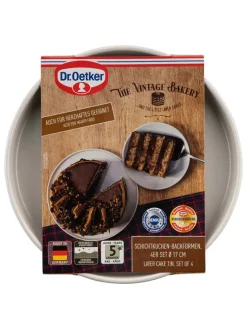 4er-Set: Schichtkuchen-Backformen in Dunkelrot- Ø 17 cm