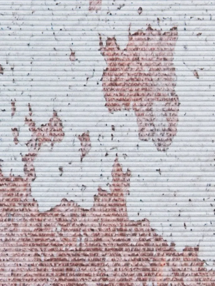 4er-Set: Schiebevorhänge in Weiß/ Rosa