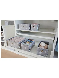 2er-Set: Schubladenorganizer in Grau - (B)15 x (H)15 x (T)30 cm