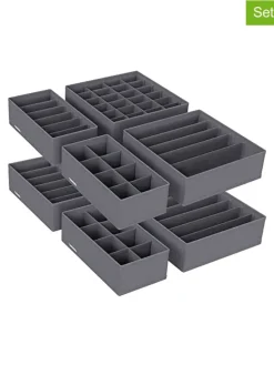 8er-Set: Schubladen-Organizer in Grau