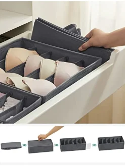 8er-Set: Schubladen-Organizer in Grau