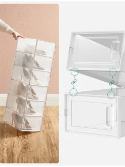 8er-Set: Schuhboxen - (B)23,3 x (H)14,3 x (T)33,5 cm