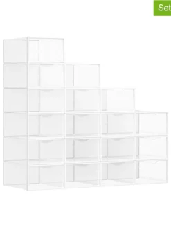 18er-Set: Schuhboxen in Weiß - (B)23 x (H)14,5 x (T)33,2 cm