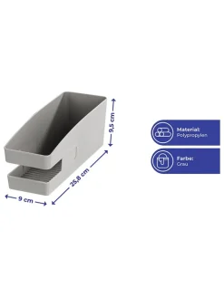 3er-Set: Schuhhalter in Grau - (B)9 x (H)9,5 x (T)26,5 cm