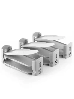 6er-Set: Schuhorganizer in Grau - (B)26 x (H)10 x (T)10 cm