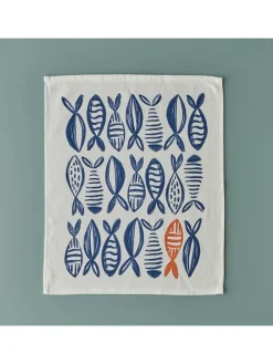 2er-Set: Servietten in Weiß/ Blau