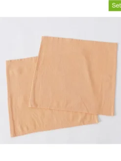 2er-Set: Servietten "Lenea" in Orange - (L)40 x (B)40 cm