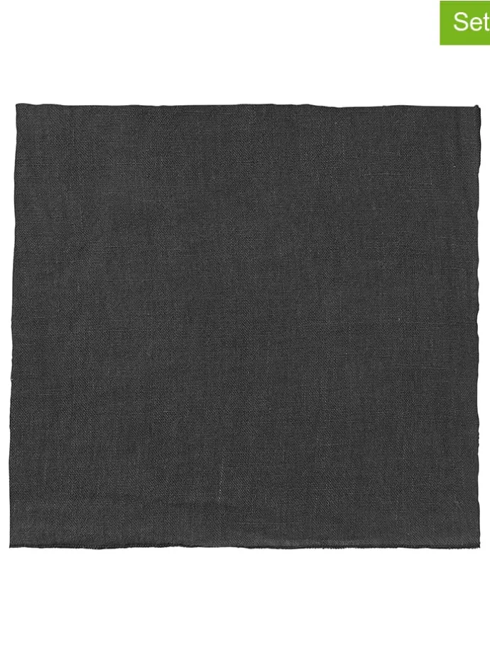 4er-Set: Servietten "Lineo" in Anthrazit - (L)42 x (B)42 cm
