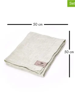 4er-Set: Servietten "Sandibe" in Creme - (L)50 x (B)50 cm