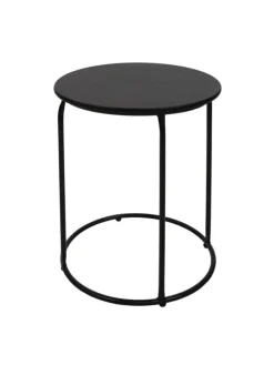 2er-Set Sitzhocker und Beistelltisch K48, Braun