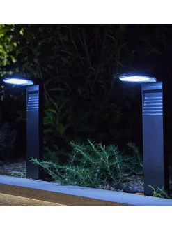 4er-Set: Solar-Gartenstecker "Ostry" in Schwarz - (B)16 x (H)41 x (T)9 cm