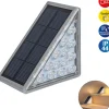 2er-Set: Solar-Treppenleuchten "Scala" in Grau - (B)5,2 x (H)11 x (T)6,2 cm