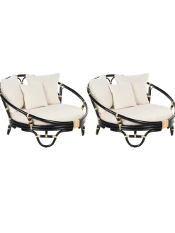 2er-Set Sonneninsel ROSSANO in Schwarz/Beige