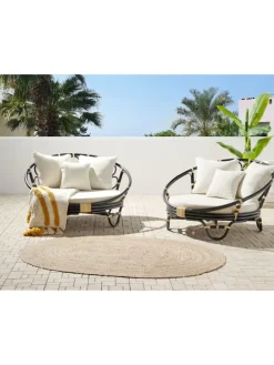 2er-Set Sonneninsel ROSSANO in Schwarz/Beige