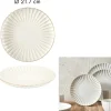 6er-Set: Speiseteller ''Vlora'' in Creme - Ø 21,7 cm