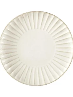 6er-Set: Speiseteller ''Vlora'' in Creme - Ø 21,7 cm