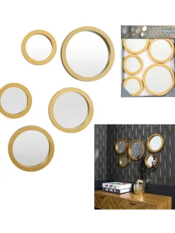 5er-Set: Spiegel in Gold