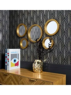 5er-Set: Spiegel in Gold