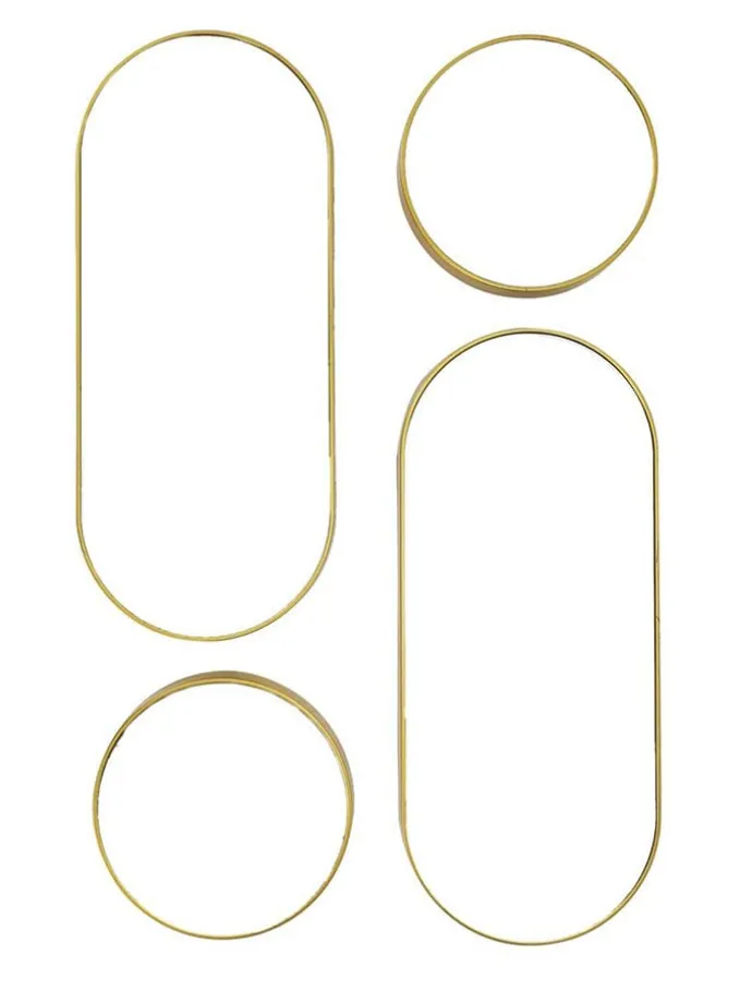 4er-Set: Spiegel in Gold in Gold