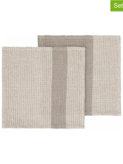 2er-Set: Spültücher "Gano" in Creme/ Beige - (L)25 x (B)25 cm
