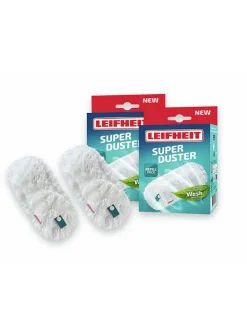 2er-Set: Staubbezüge "Superduster" in Türkis/ Weiß