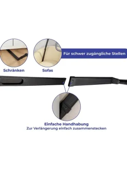2er-Set: Staubsauger-Aufsätze in Schwarz - (H)94 cm