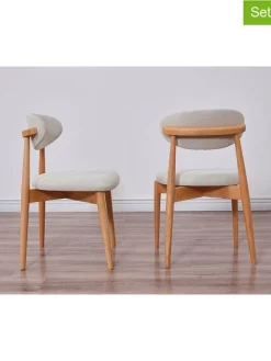 2er-Set: Stühle in Grau/ Hellbraun - (B)44 cm - (H)81 cm