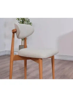 2er-Set: Stühle in Grau/ Hellbraun - (B)44 cm - (H)81 cm