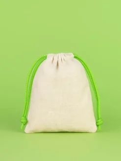 10er-Set: Stoffbeutel in Beige/ Grün - (L)13 x (B)10 cm