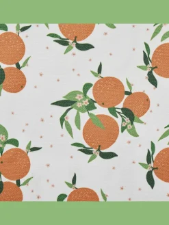 2er-Set Stoffbezug ANZIO/AVELLINO in Orange/Grün/Weiß