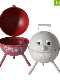 2er-Set: Sturmaschenbecher "Junior" in Rot/ Grau - (H)20 x Ø 13,5 cm