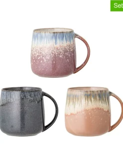 3er-Set: Tassen "Cloe" in Bunt - (H)10 x Ø 9,5 cm