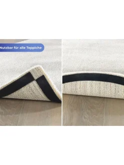 2er-Set: Teppich-Antirutschband in Schwarz - (L)200 x (B)4 cm