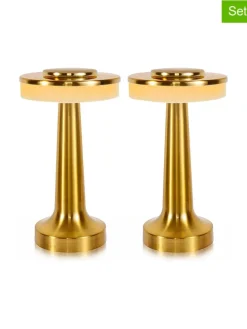 2er-Set: Tischleuchten in Gold - (H)20,5 x Ø 12,3 cm