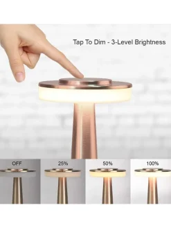 2er-Set: Tischleuchten in Gold - (H)20,5 x Ø 12,3 cm