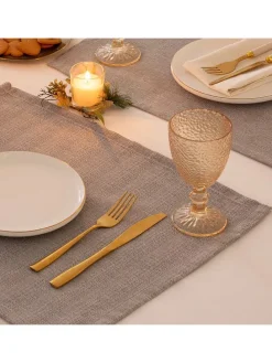 2er-Set: Tischsets "Christmas Evolet" in Hellgrau - (L)50 x (B)40 cm